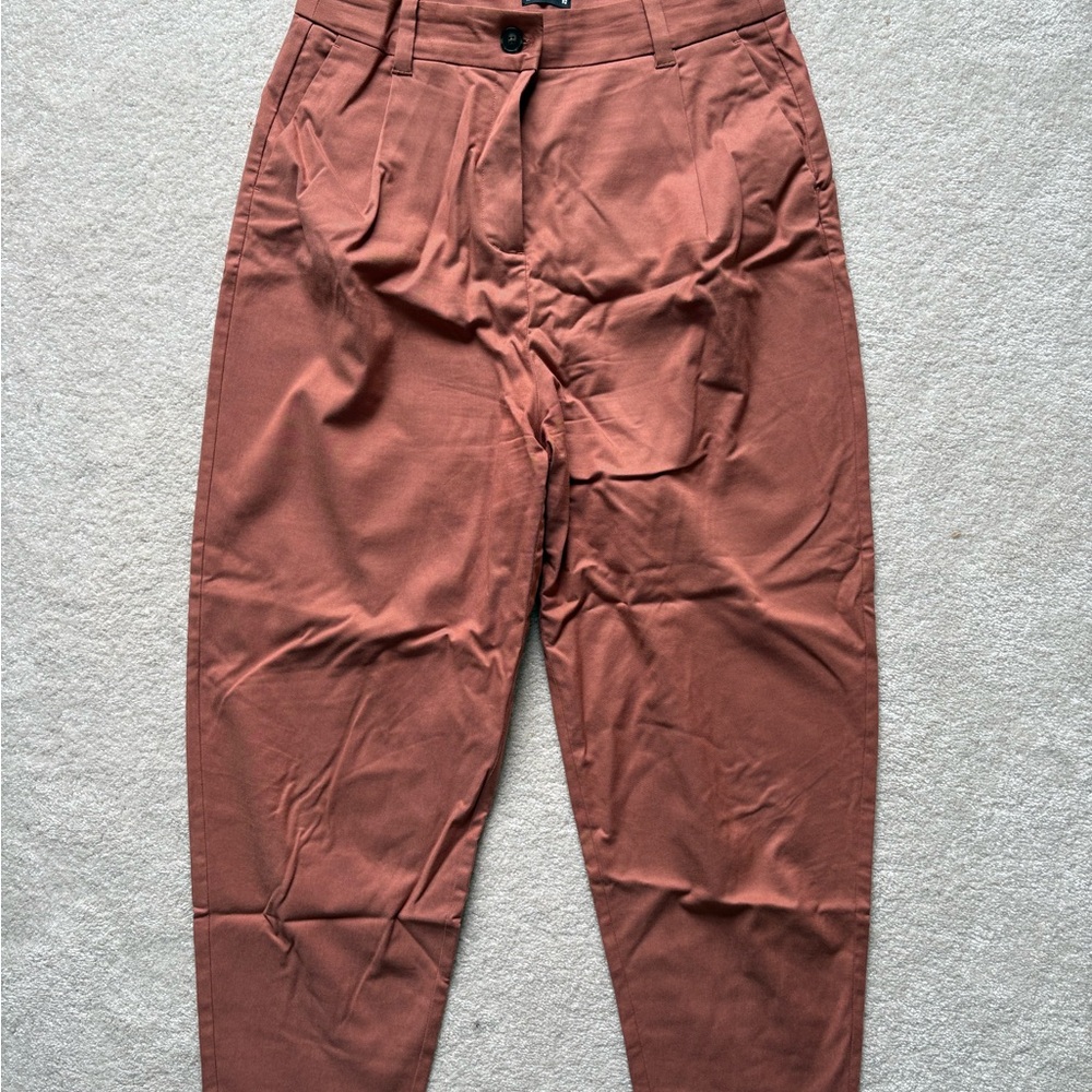 Frank and Oak Women’s Barrel Pants - Rust Brown